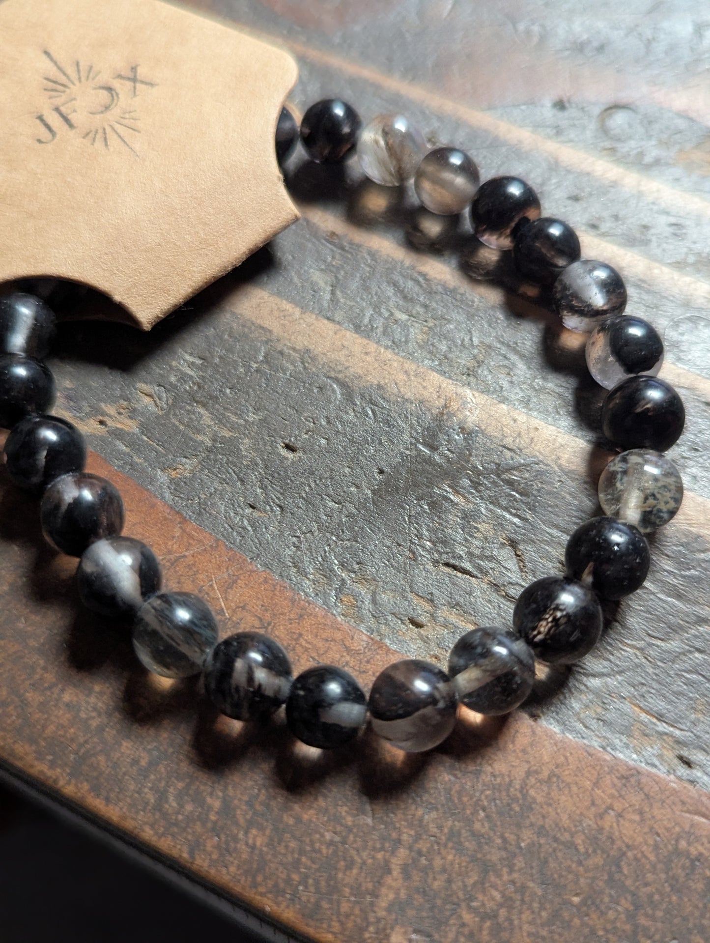 Black Tourmaline Quartz Bracelets (Various Sizes Available) *Retired Style*