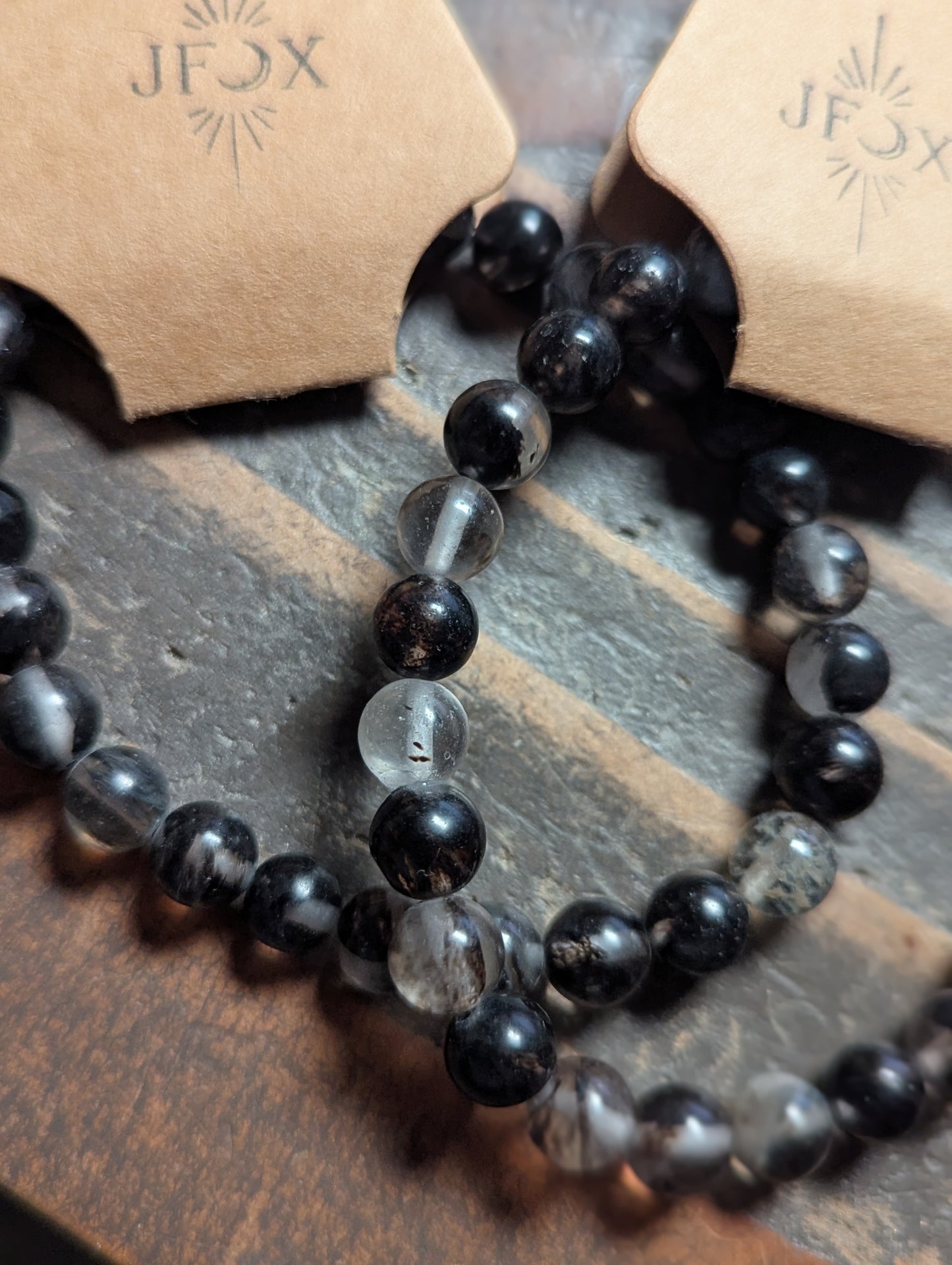 Black Tourmaline Quartz Bracelets (Various Sizes Available) *Retired Style*