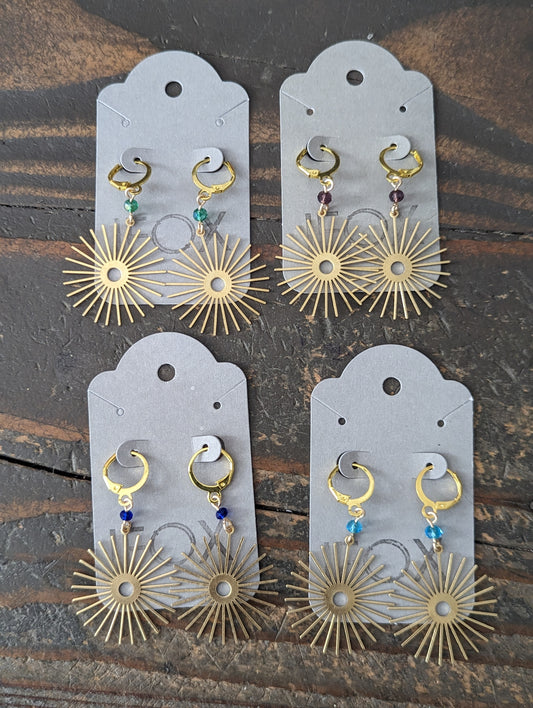 Golden Sun Earrings (Various colors)