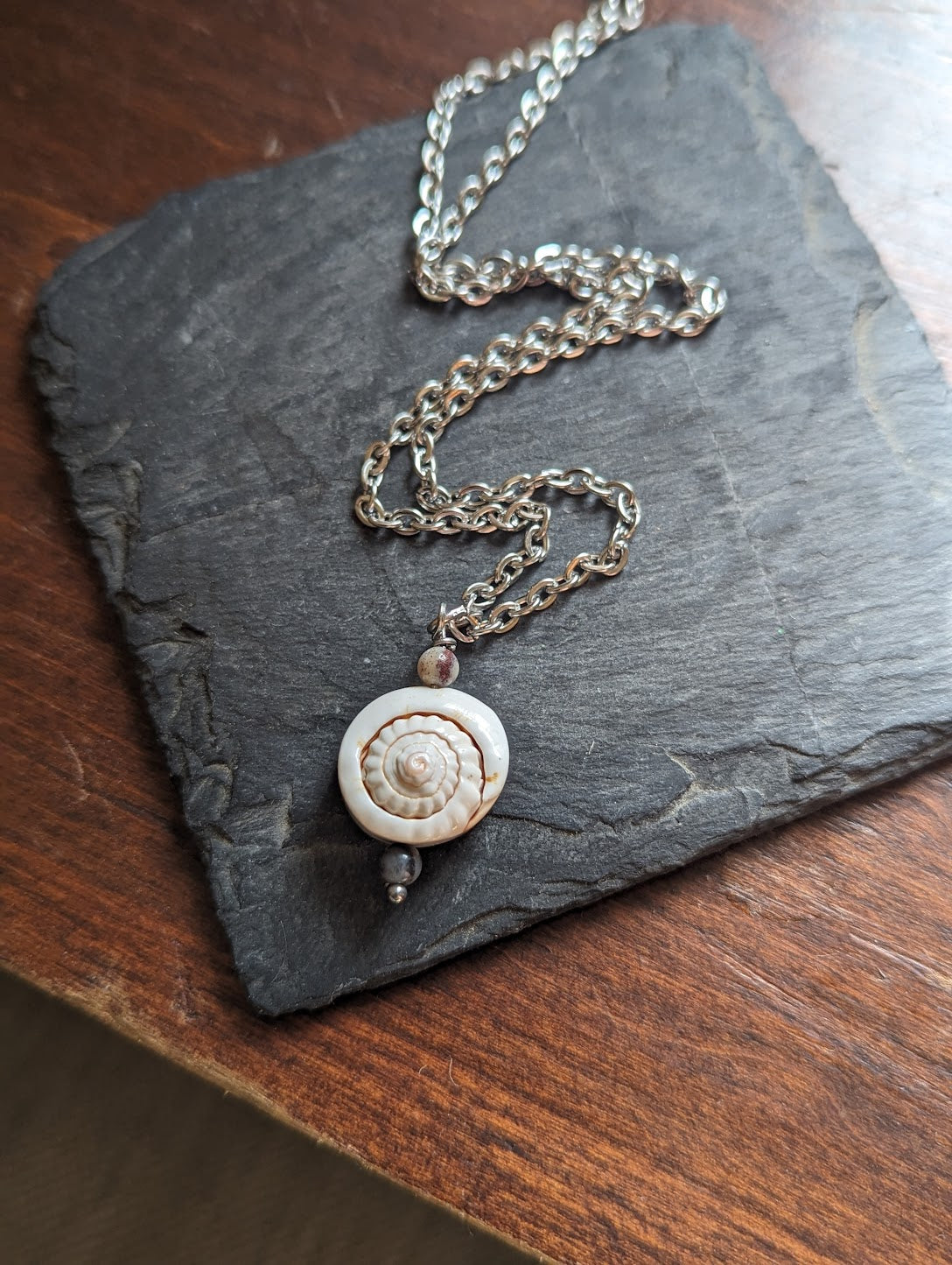 Spiral Shell Stainless Steel Necklace