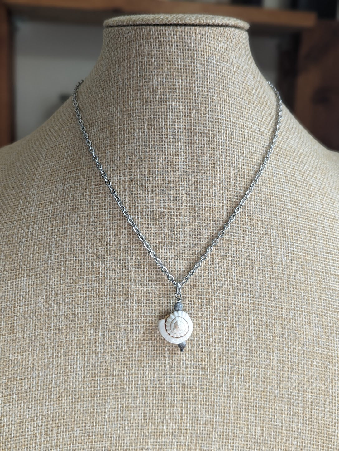 Spiral Shell Stainless Steel Necklace