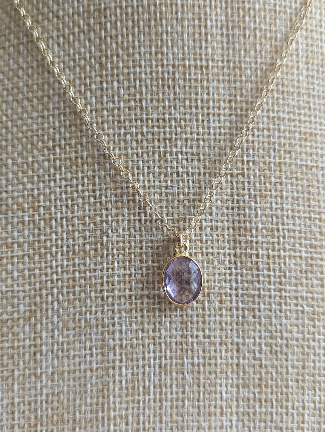 Faceted Amethyst 14kGF Necklace