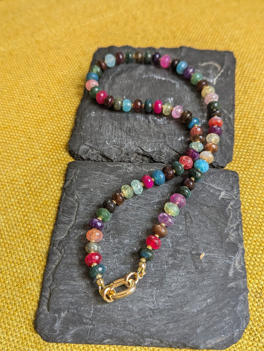 Gemmy Rainbow Beaded Necklace MTO