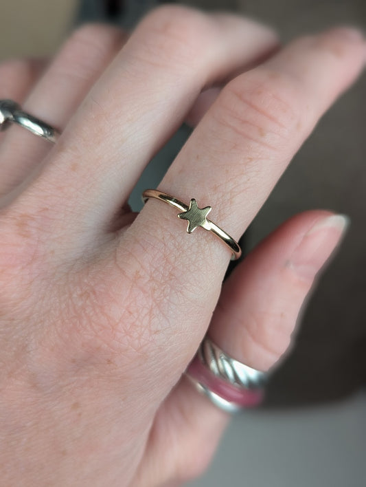 14K Gold Filled Star Stacker Ring (Various Sizes Available MTO)