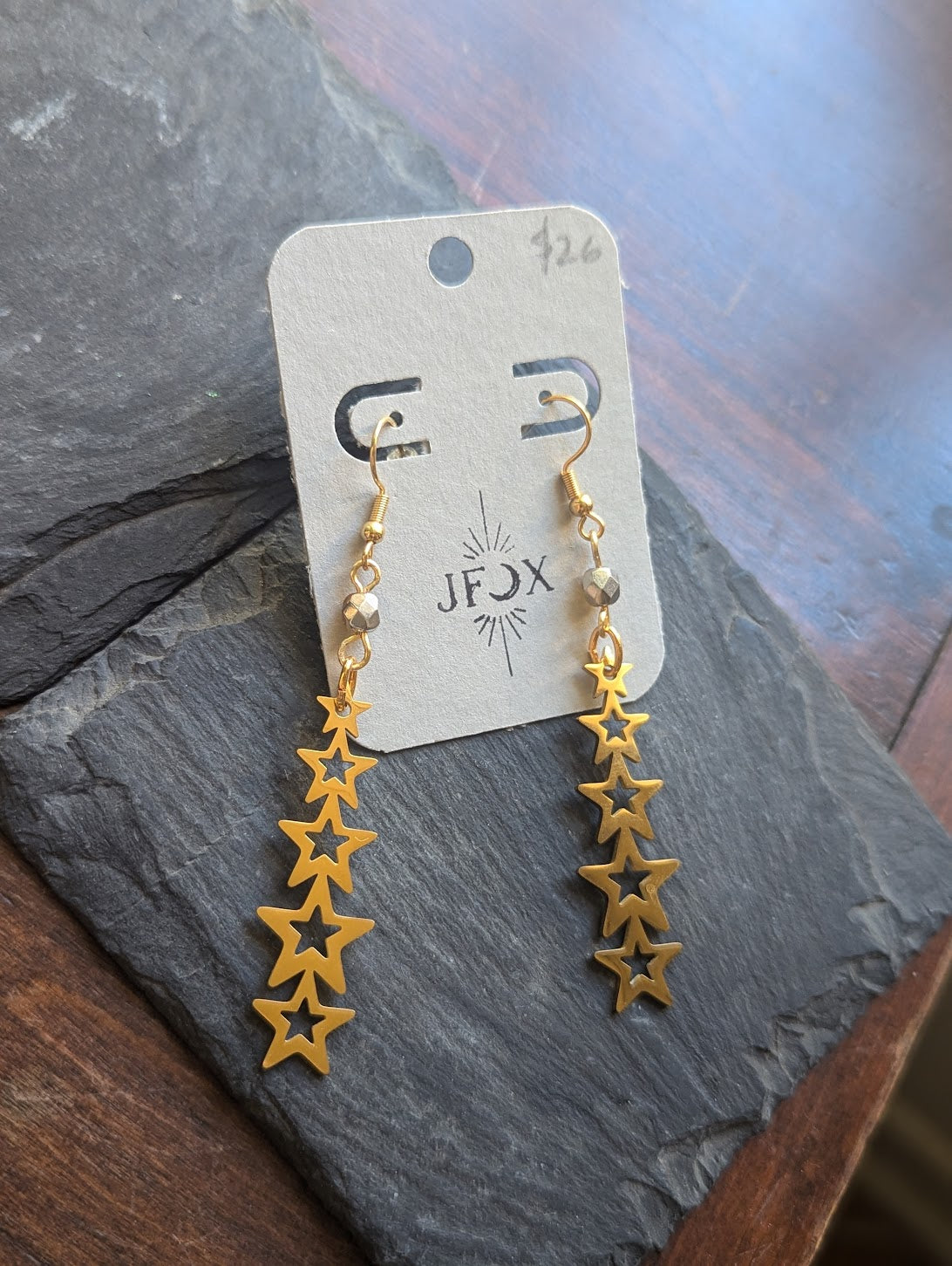 Five Star Stainless Earrings (gold or silver)