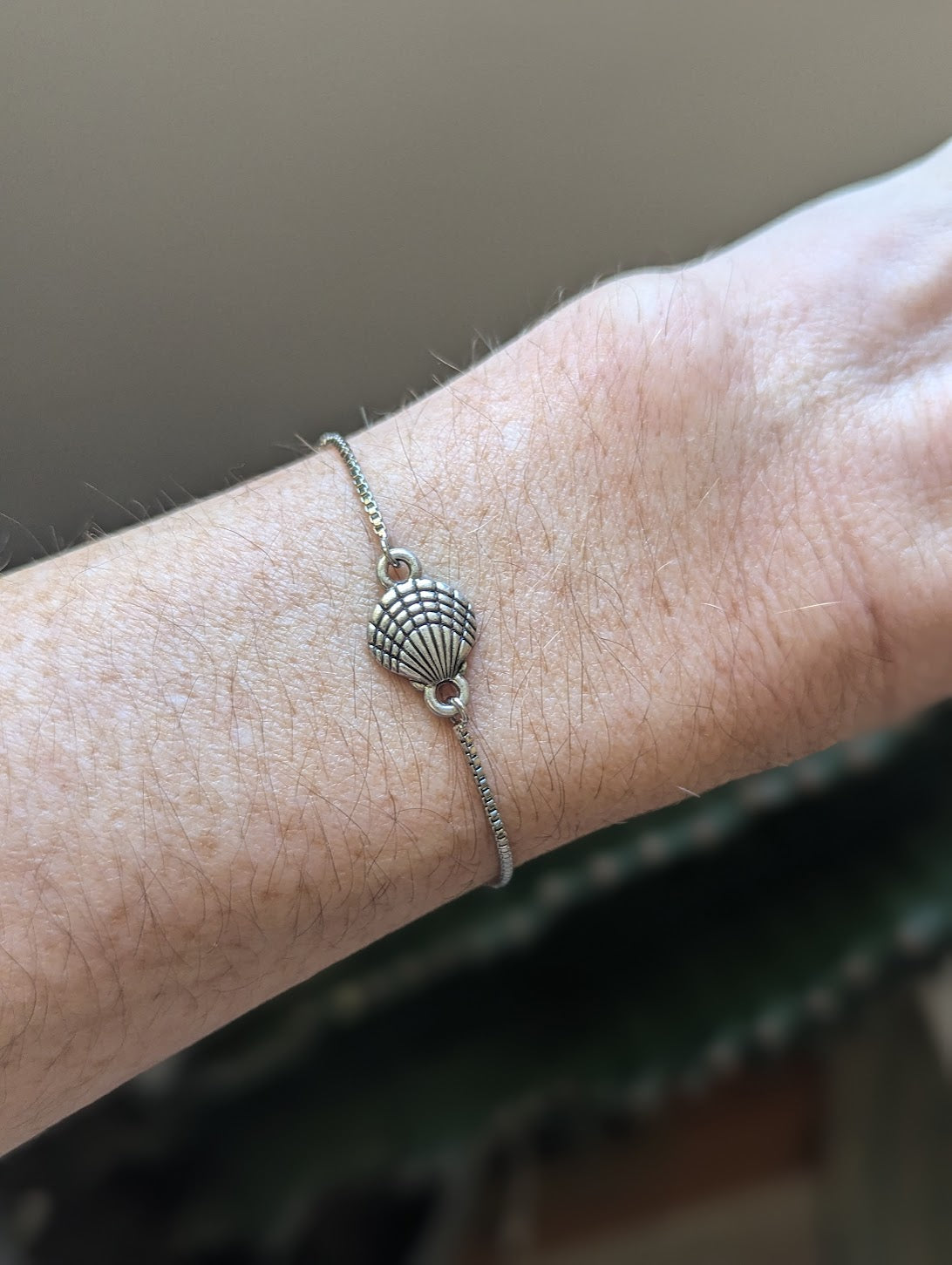 Silver Shell Slider Bracelet