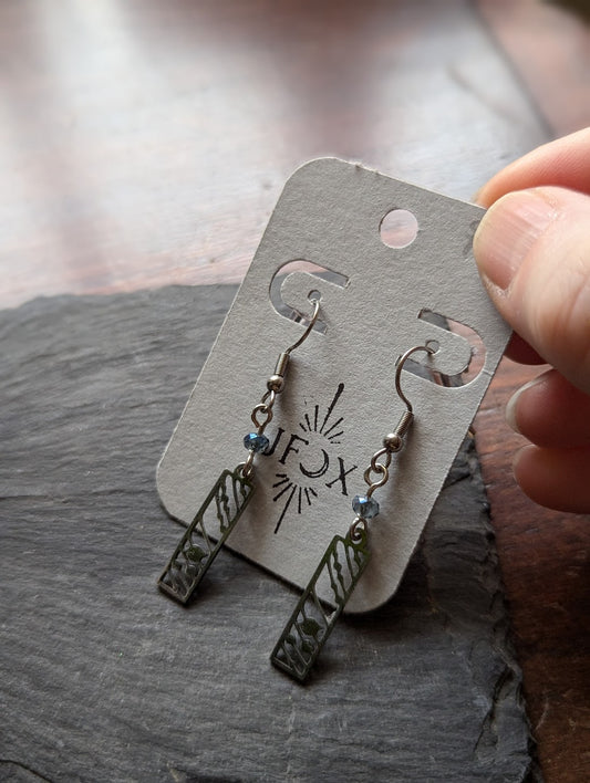 Silver Solar System Earrings