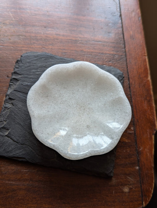 Onyx Flower Trinket Dish