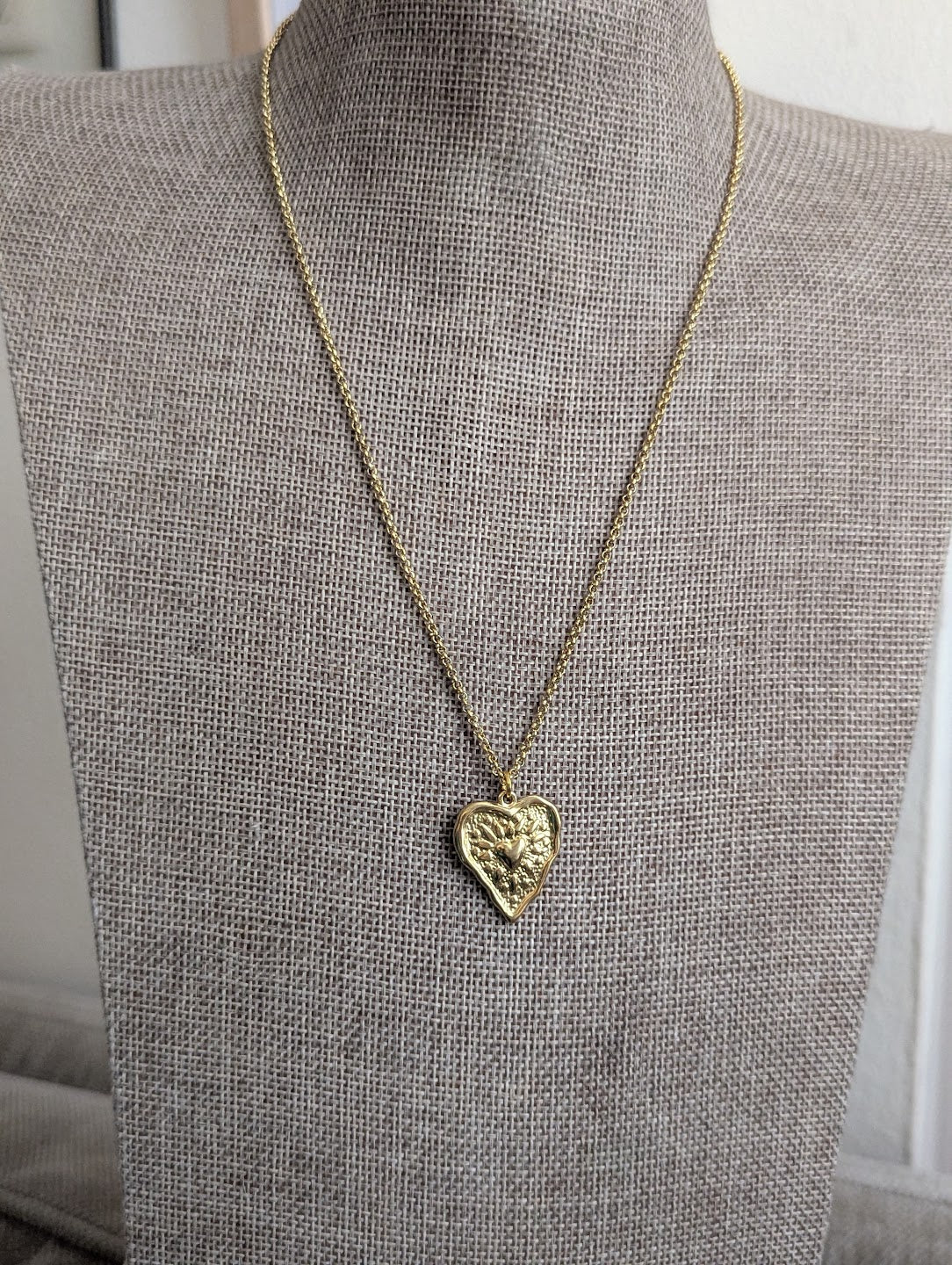 Heart Burst Gold Stainless Necklace