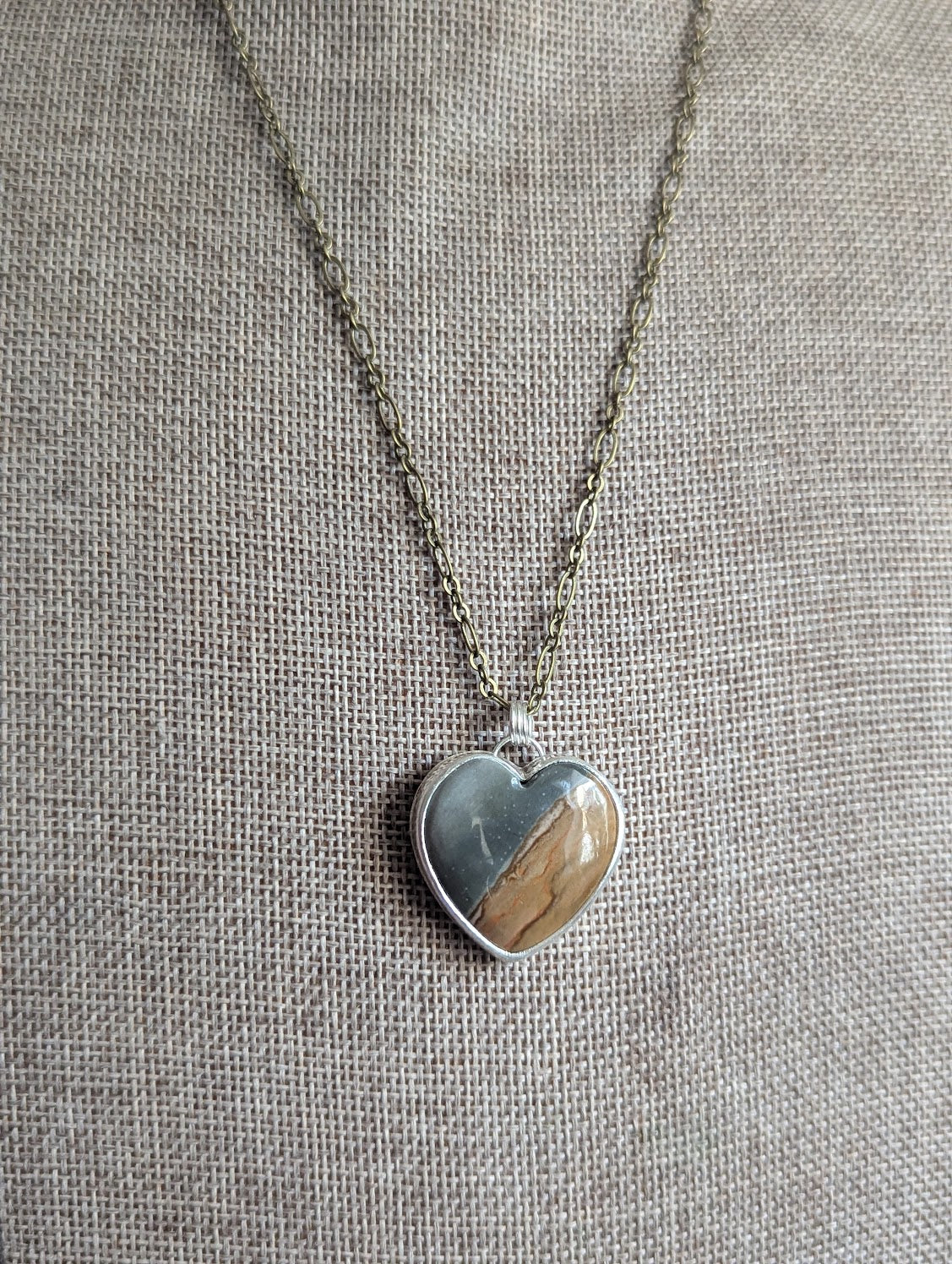 Polychrome Heart Mixed Metal Necklace #1