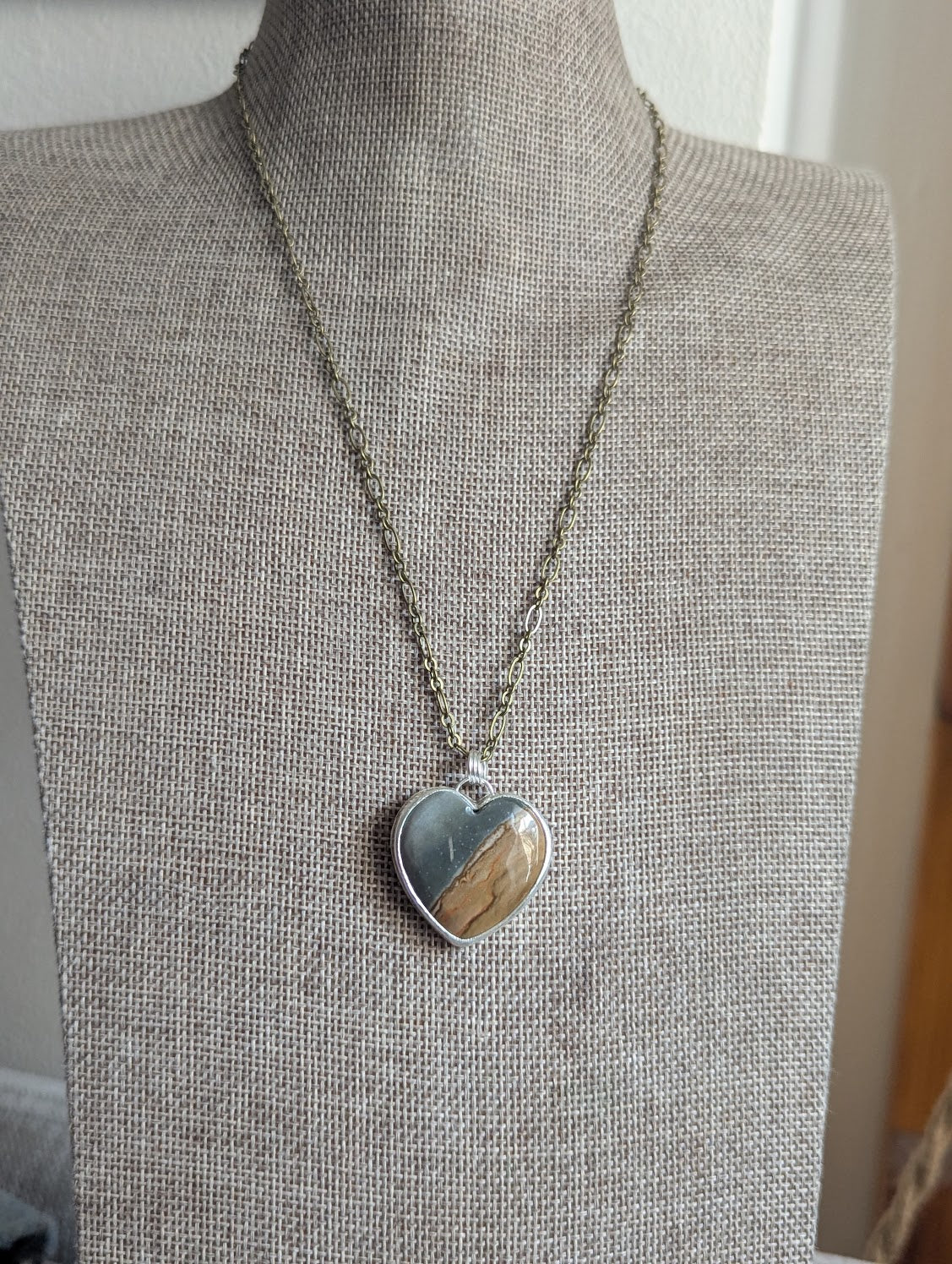 Polychrome Heart Mixed Metal Necklace #1