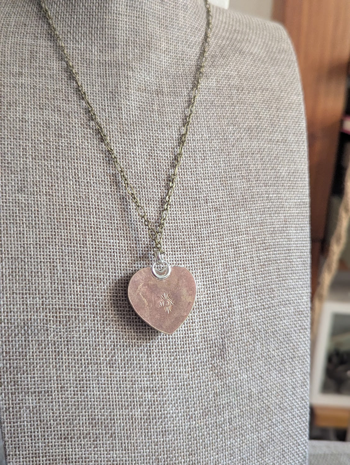 Polychrome Heart Mixed Metal Necklace #1