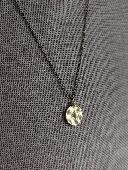 North Star Hammered Brass Necklace
