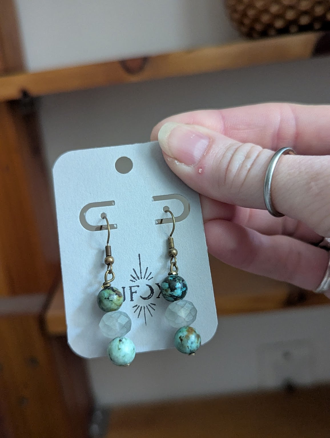 African Turquoise Gray Drops