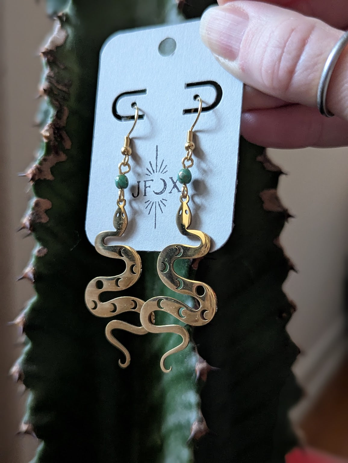 Pendientes de serpiente de oro