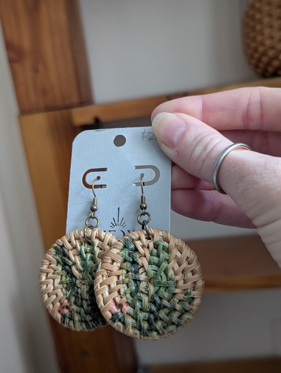Cactus Wicker Rattan Brass