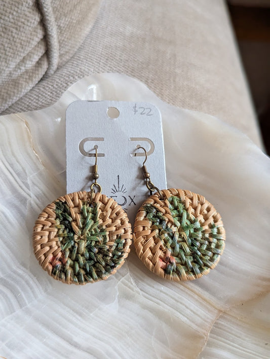 Cactus Wicker Rattan Brass