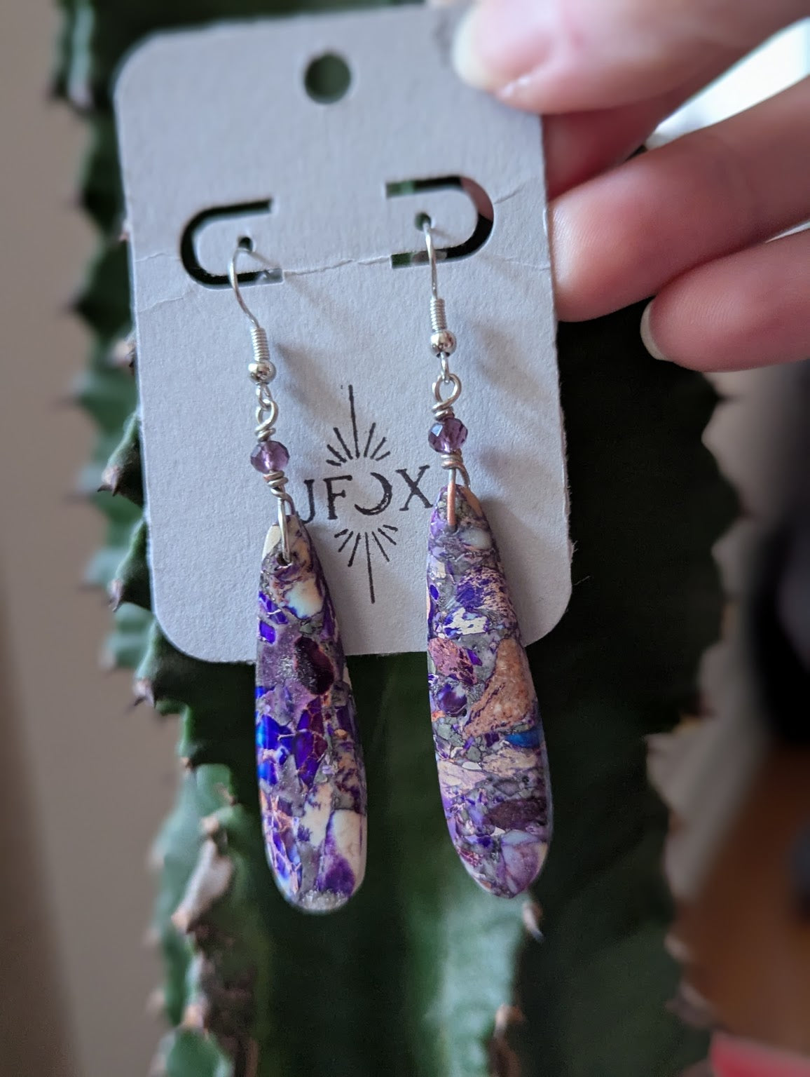 Purple Sea Sediment Jasper Teardrops