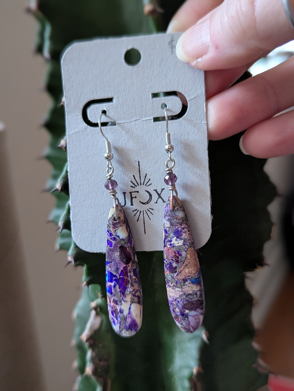Purple Sea Sediment Jasper Teardrops
