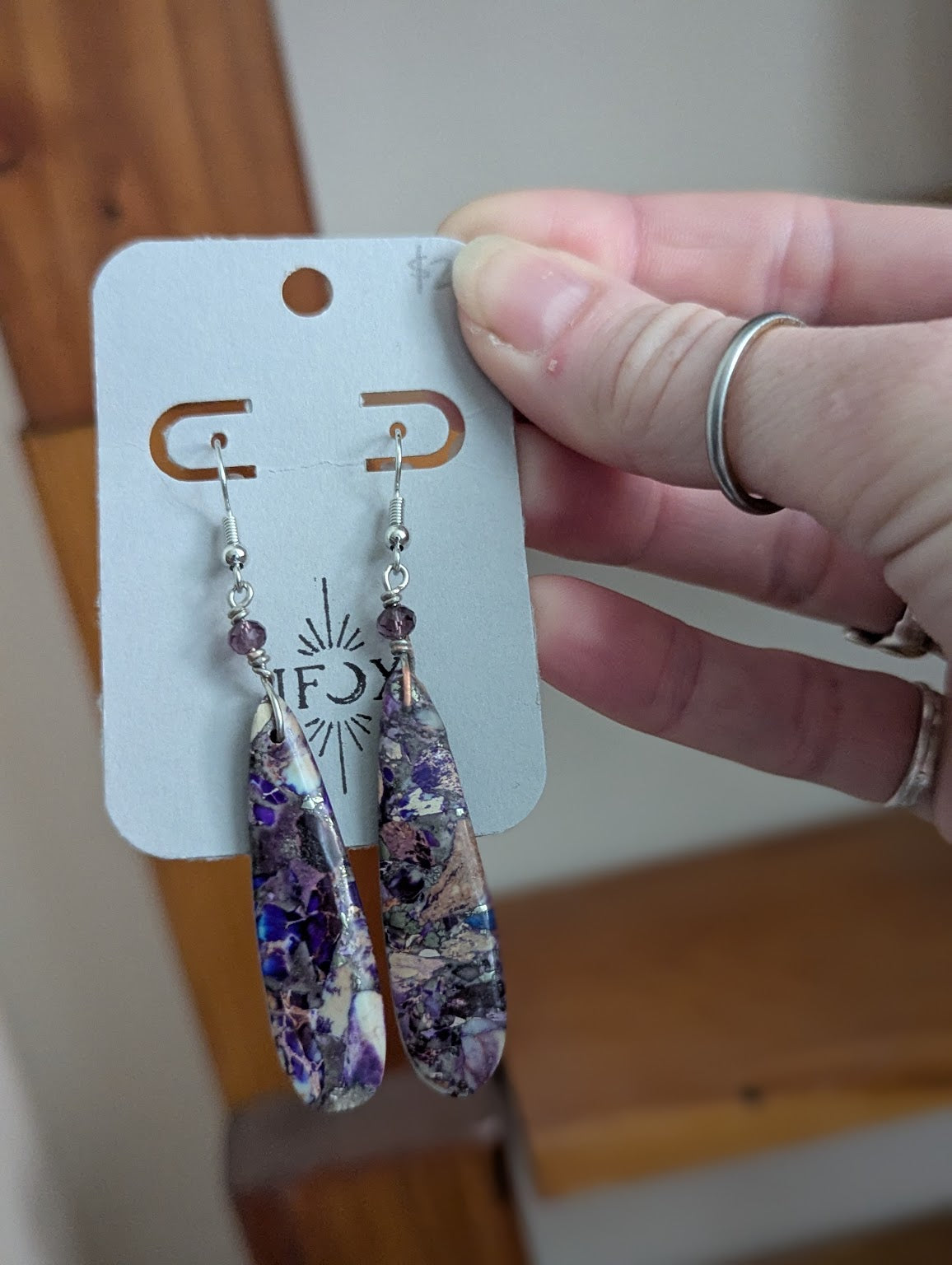 Purple Sea Sediment Jasper Teardrops