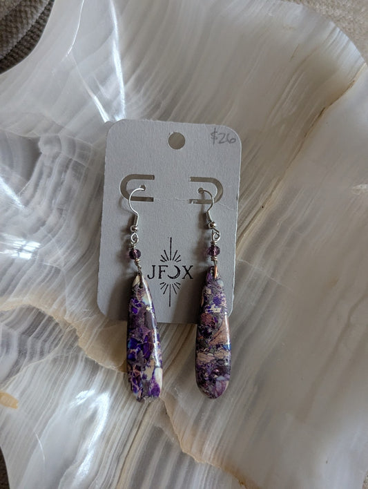 Purple Sea Sediment Jasper Teardrops