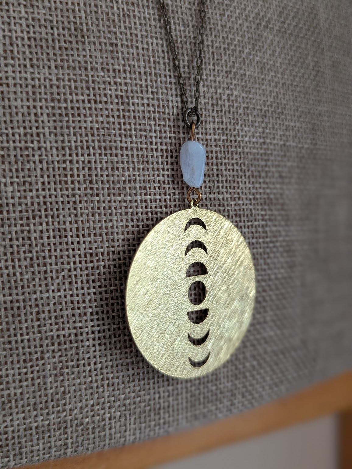 Moon Phase Brass Talisman