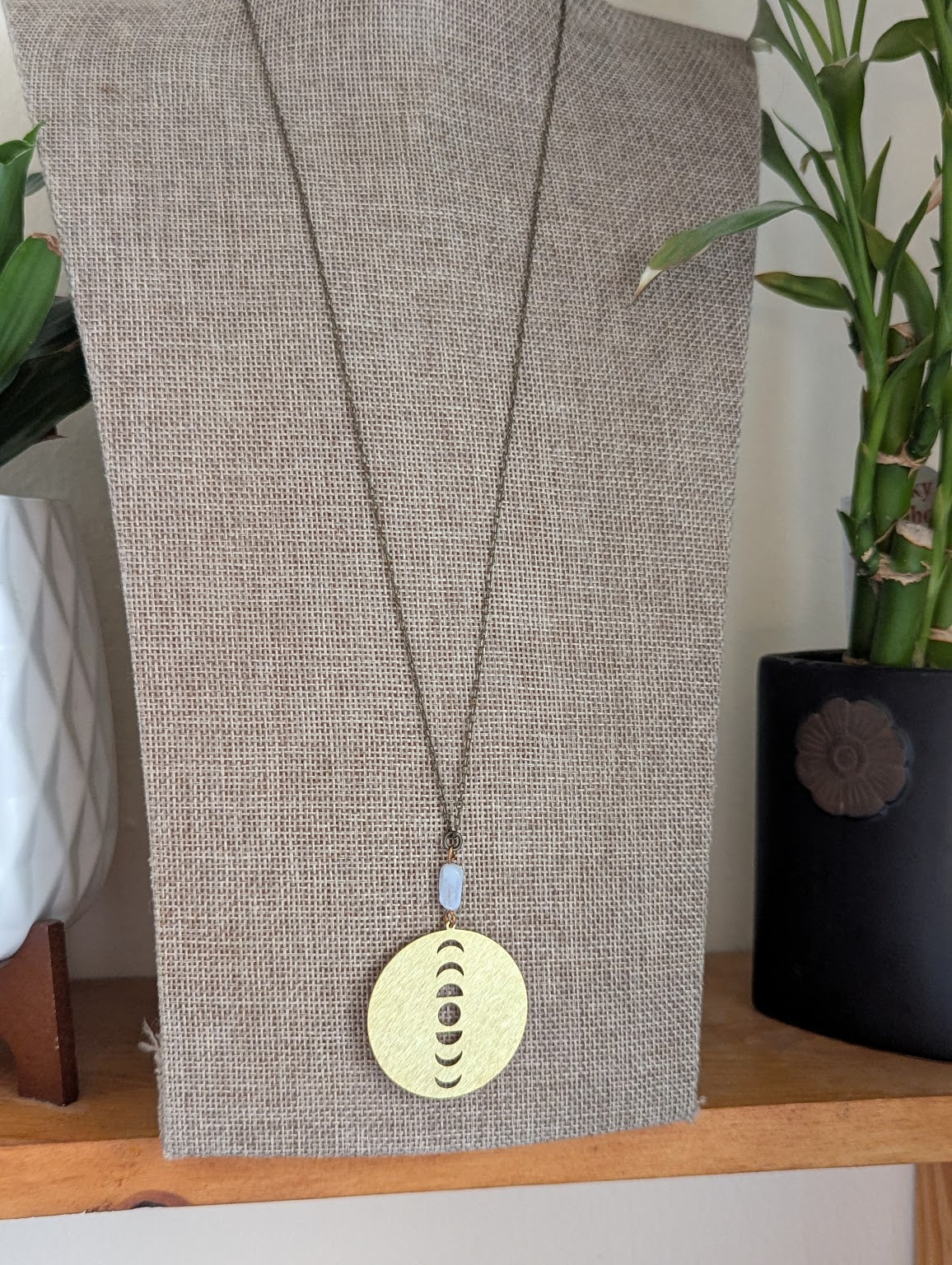 Moon Phase Brass Talisman