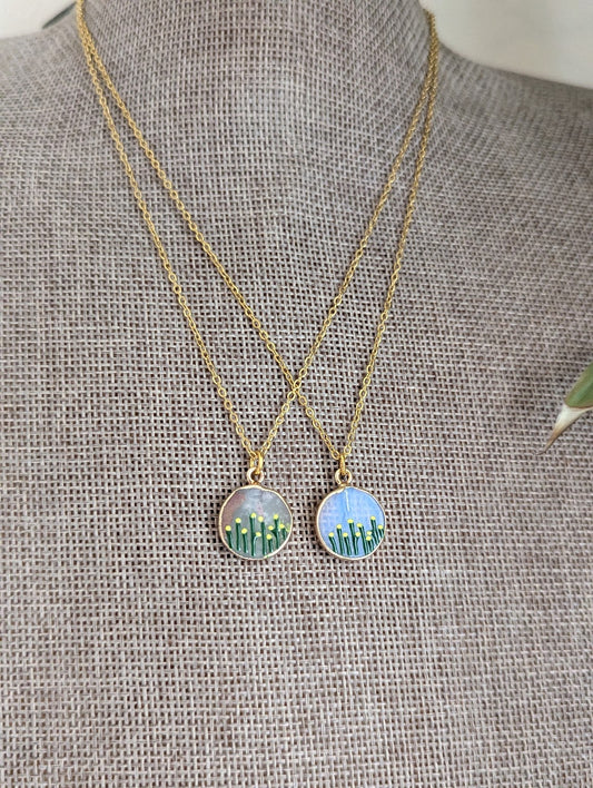 Flower Garden Gold Necklace (Various Colors Available)