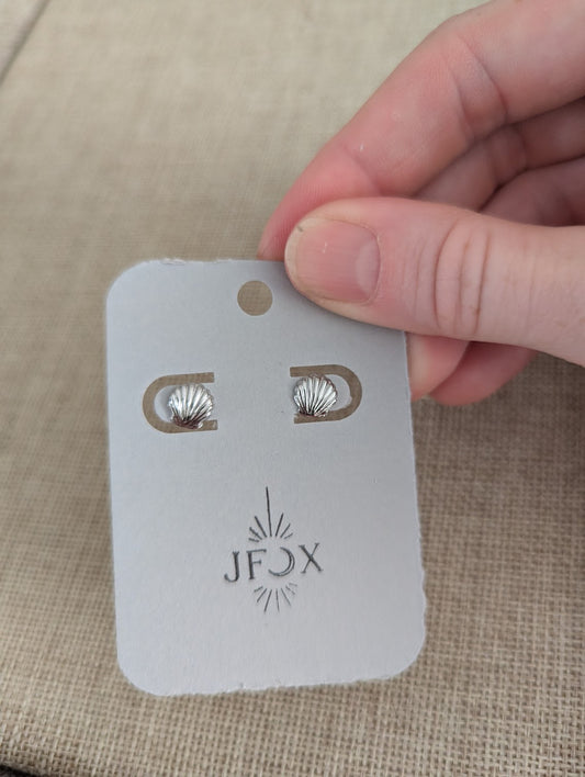 Silver Shell Studs