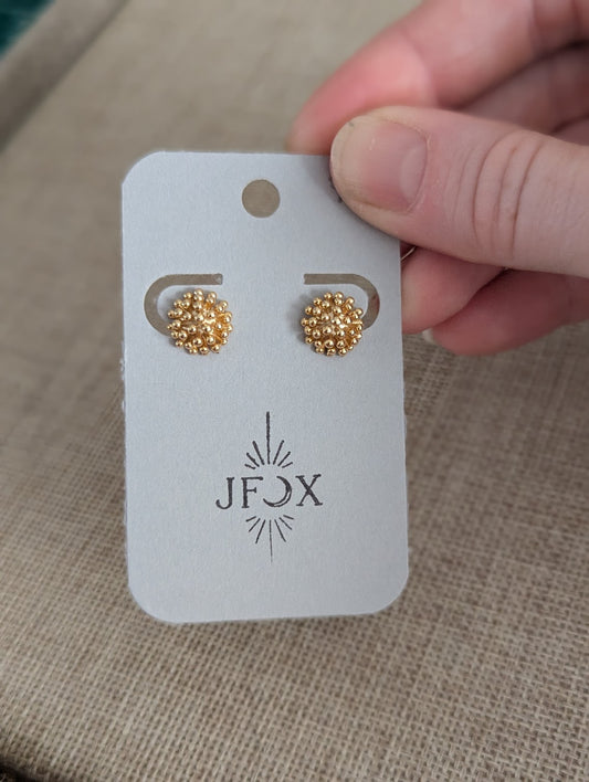 Brass Water Lily Studs