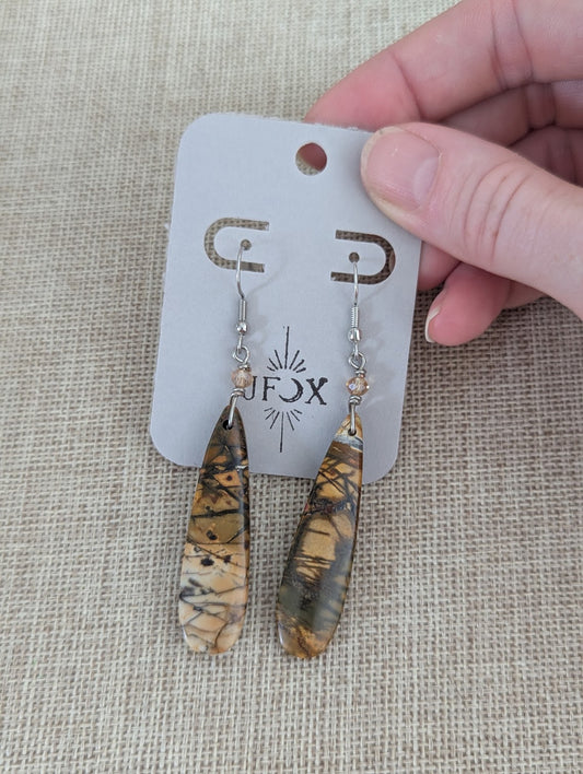 Picasso Jasper Teardrop Earrings