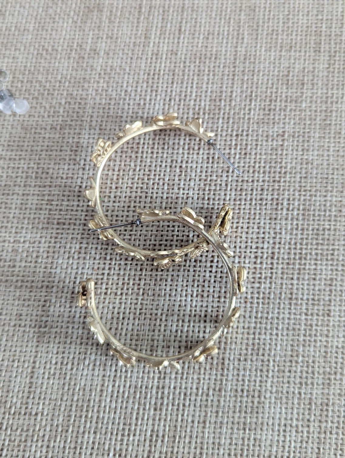 Brass Butterfly Hoops