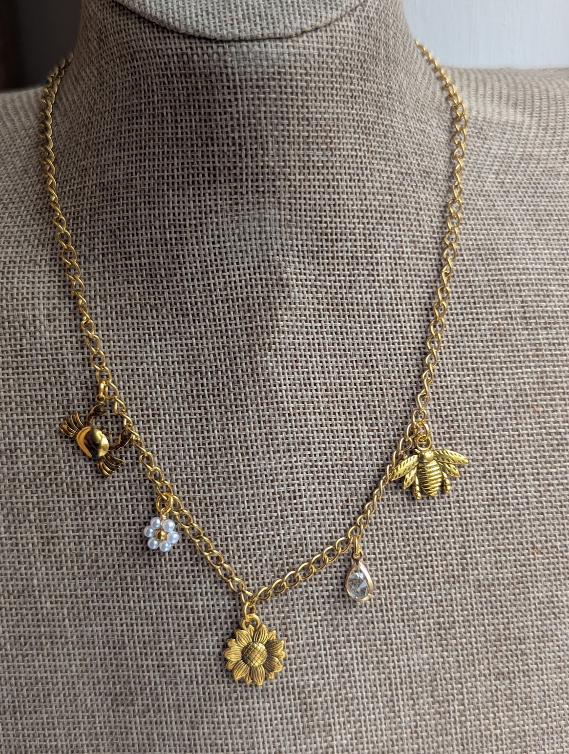 Mixed Gold Charm Necklace
