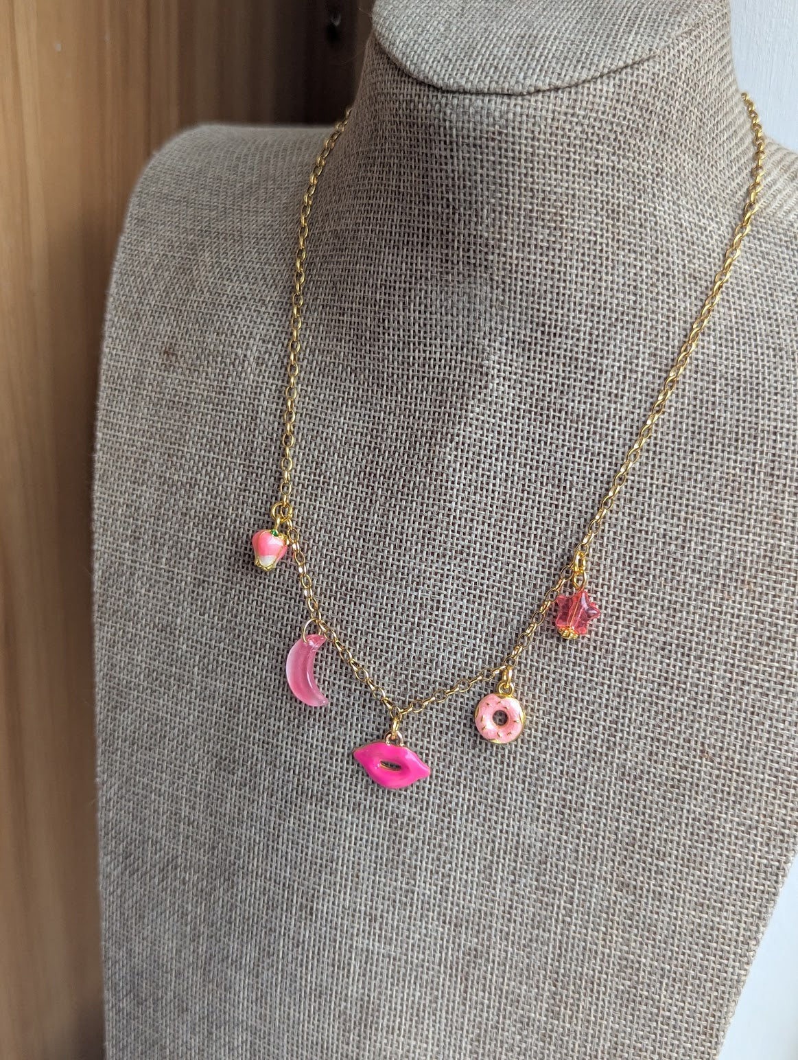 Pink Assorted Charm Necklace