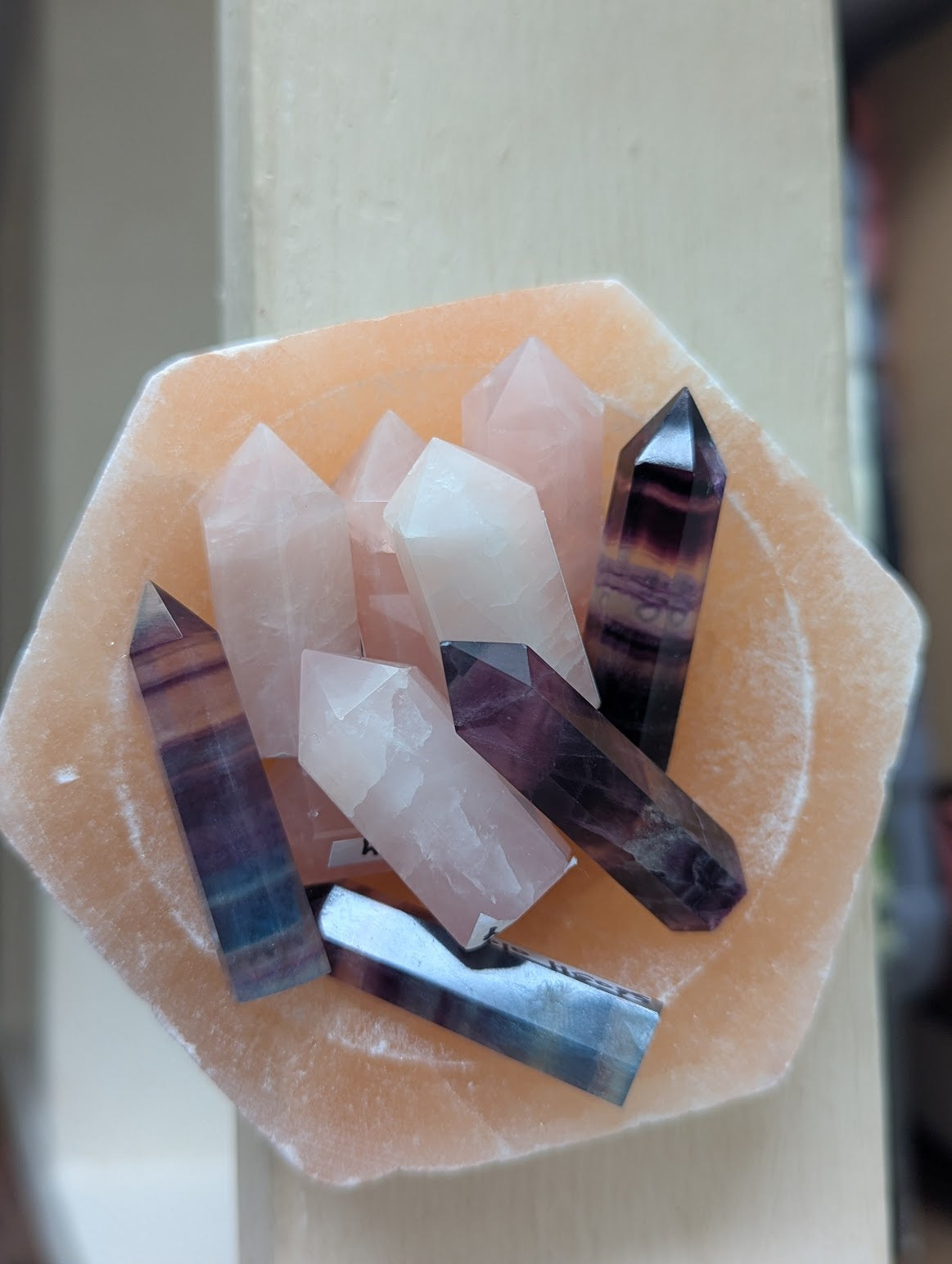 Pink Selenite Hexagon Trinket Dish