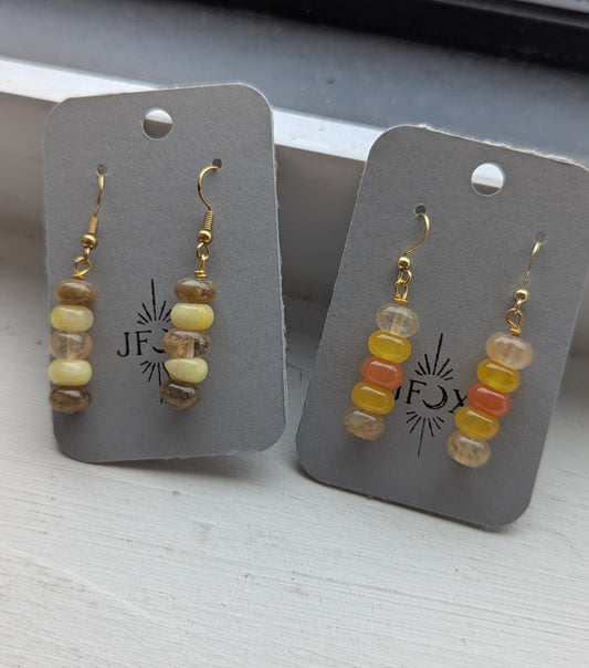 Autumnal Rondelle Gold Drops (Various Options Available)