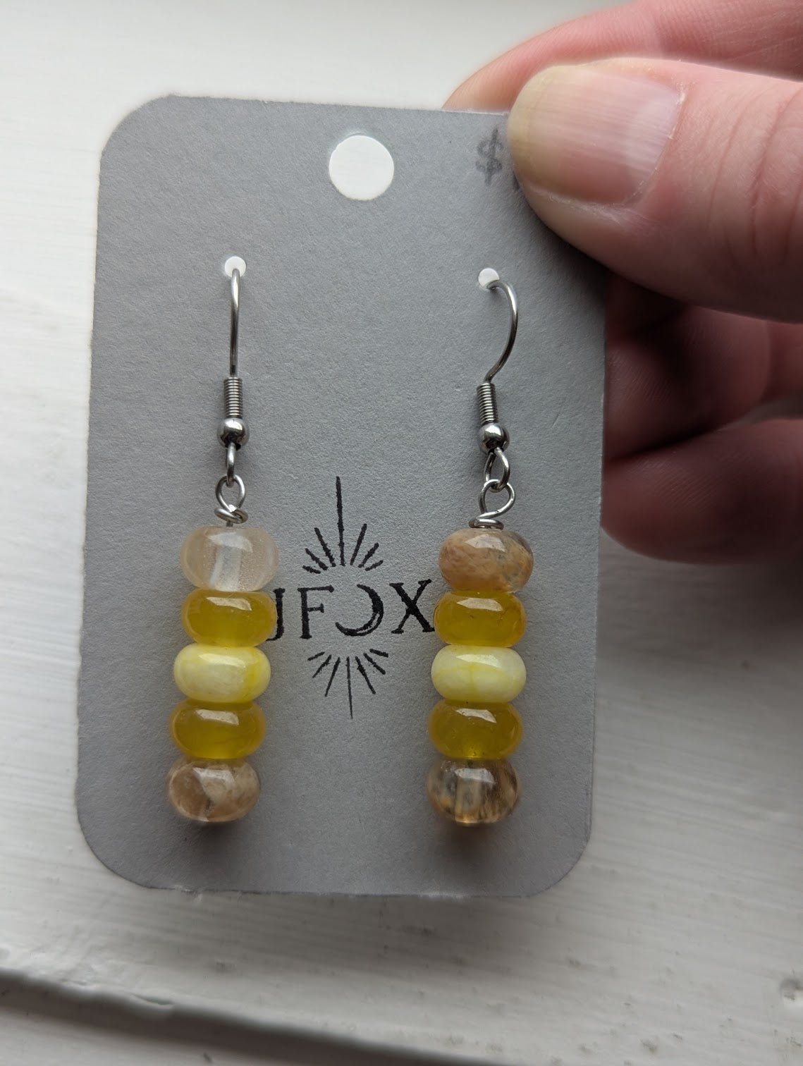 Autumnal Rondelle Silver Drops (Various Options Available)