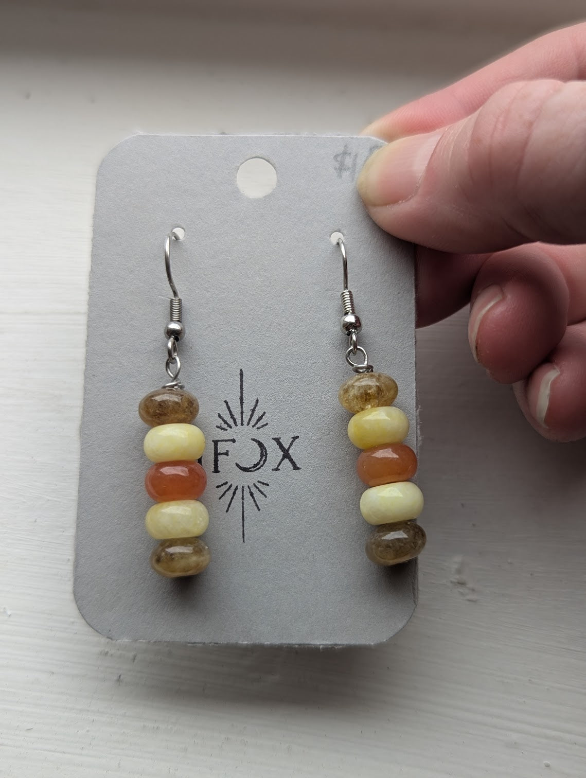 Autumnal Rondelle Silver Drops (Various Options Available)