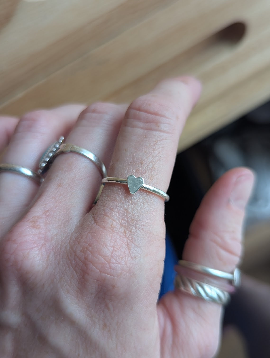 Sterling Silver Heart Ring (Made To Order)
