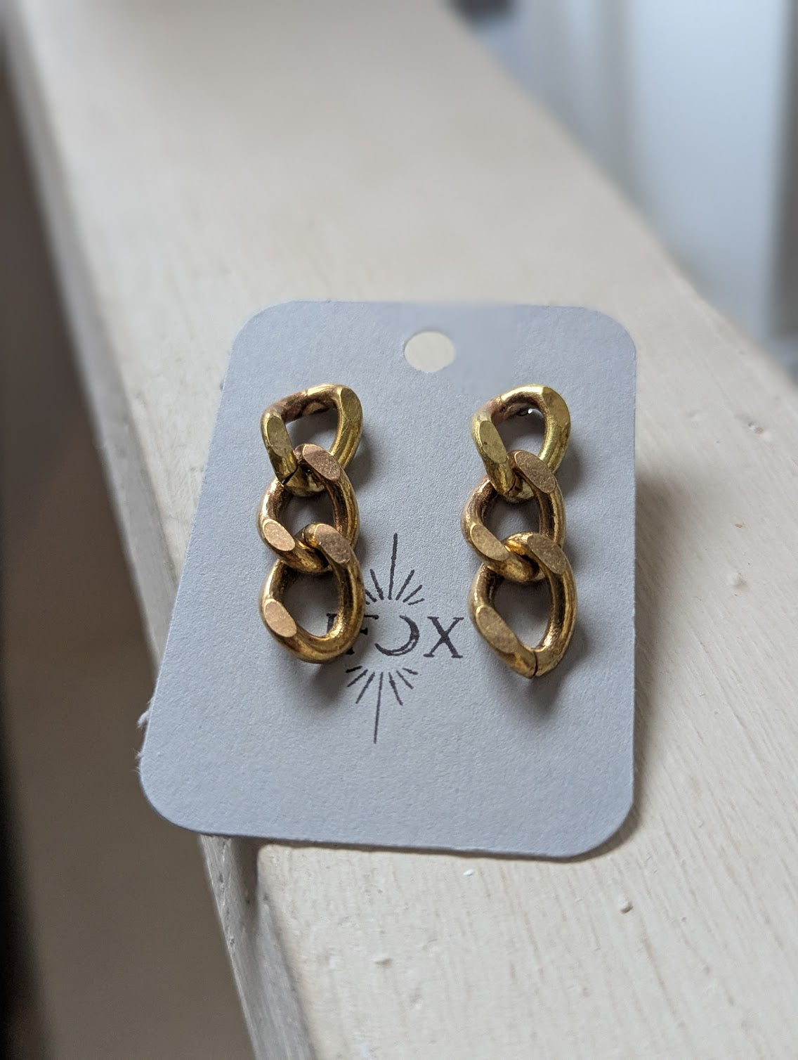 Chunky Brass Chain Earrings