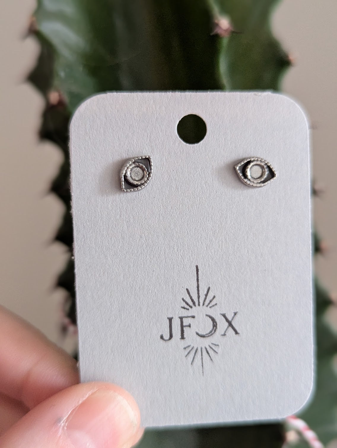 Evil Eye Silver Stainless Studs