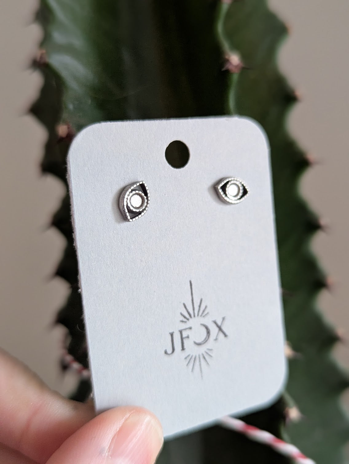 Evil Eye Silver Stainless Studs