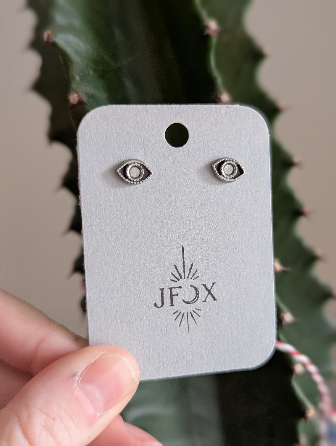 Evil Eye Silver Stainless Studs