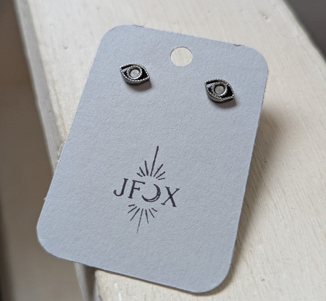 Evil Eye Silver Stainless Studs