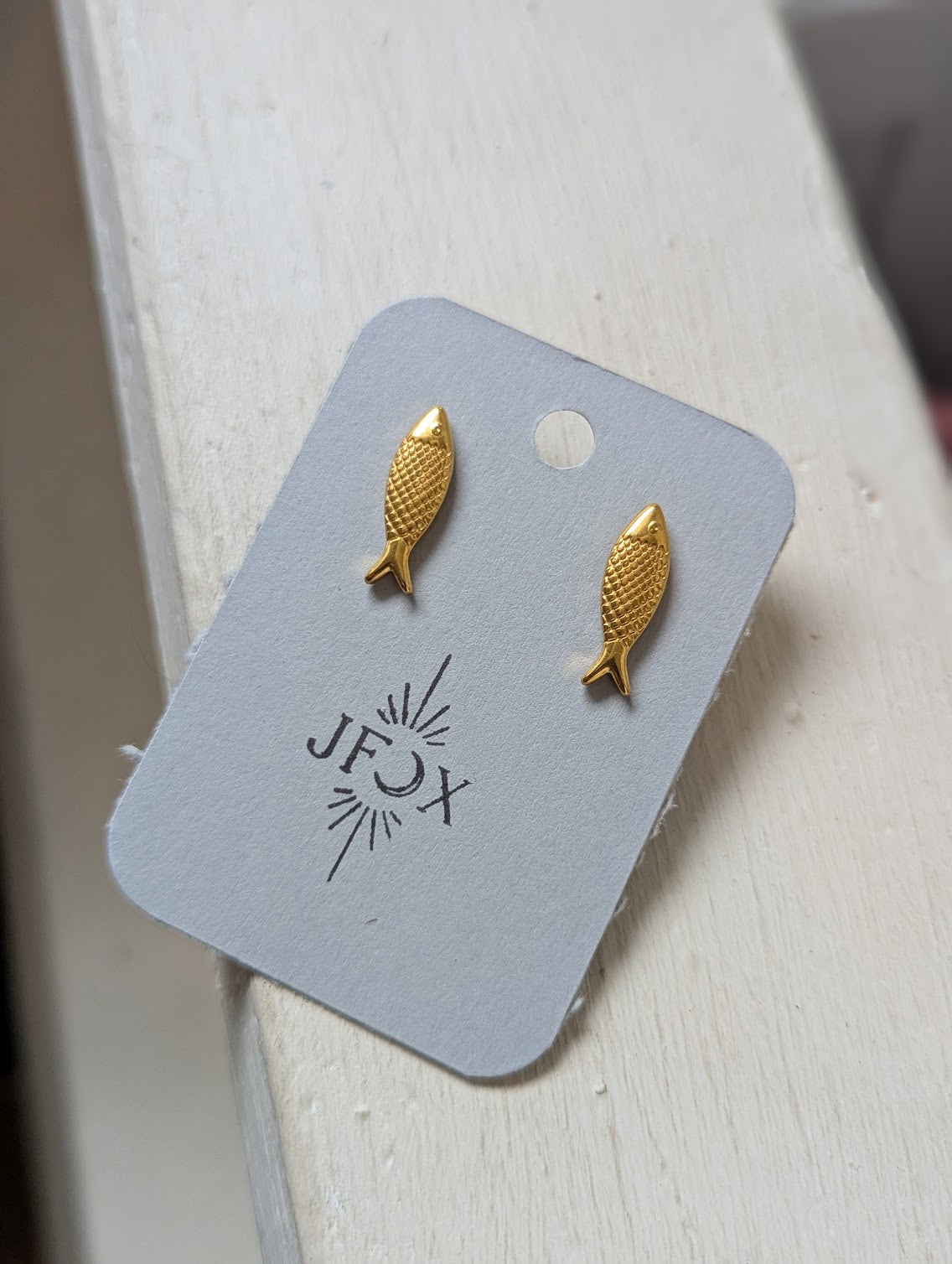 Fish Studs Stainless Steel (Silver or Gold)