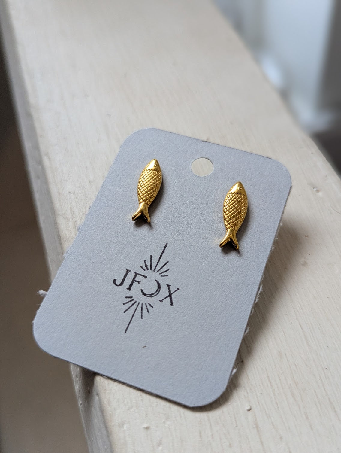 Fish Studs Stainless Steel (Silver or Gold)