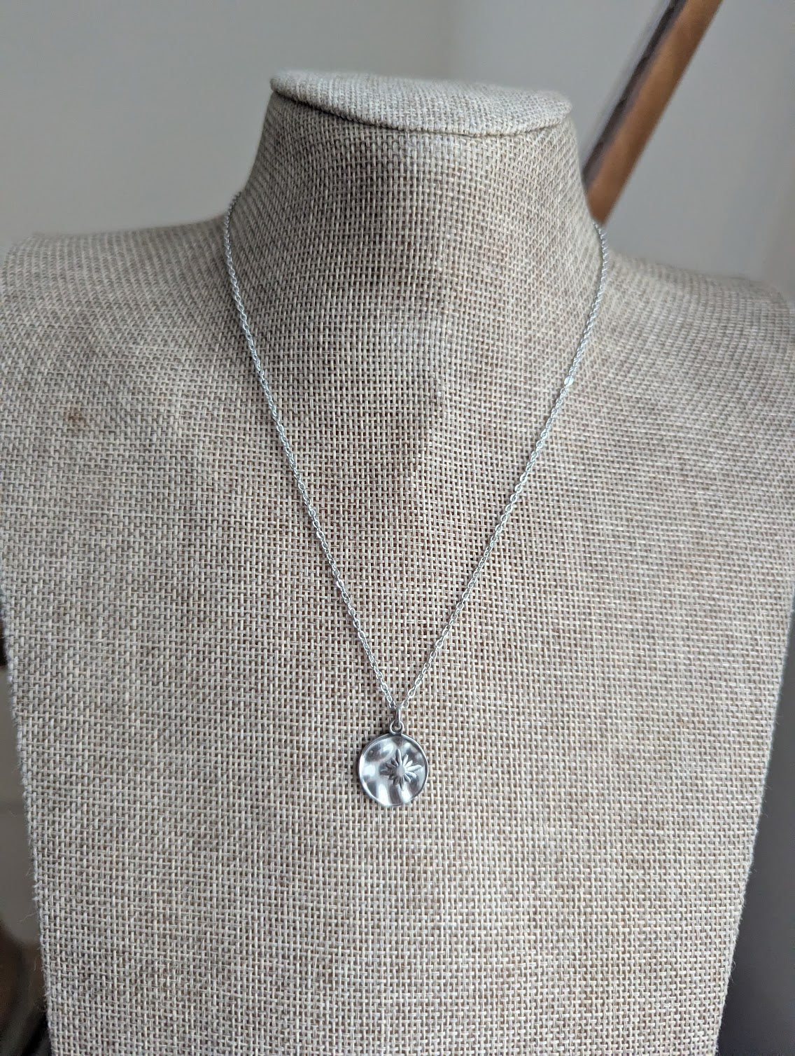 North Star Hammered Silver Necklace
