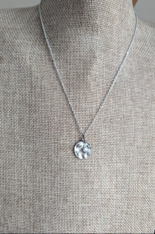 North Star Hammered Silver Necklace