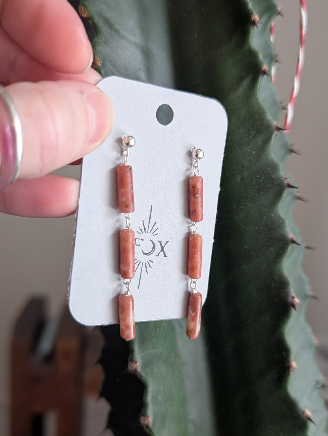 Flower Agate Trio Sterling Silver