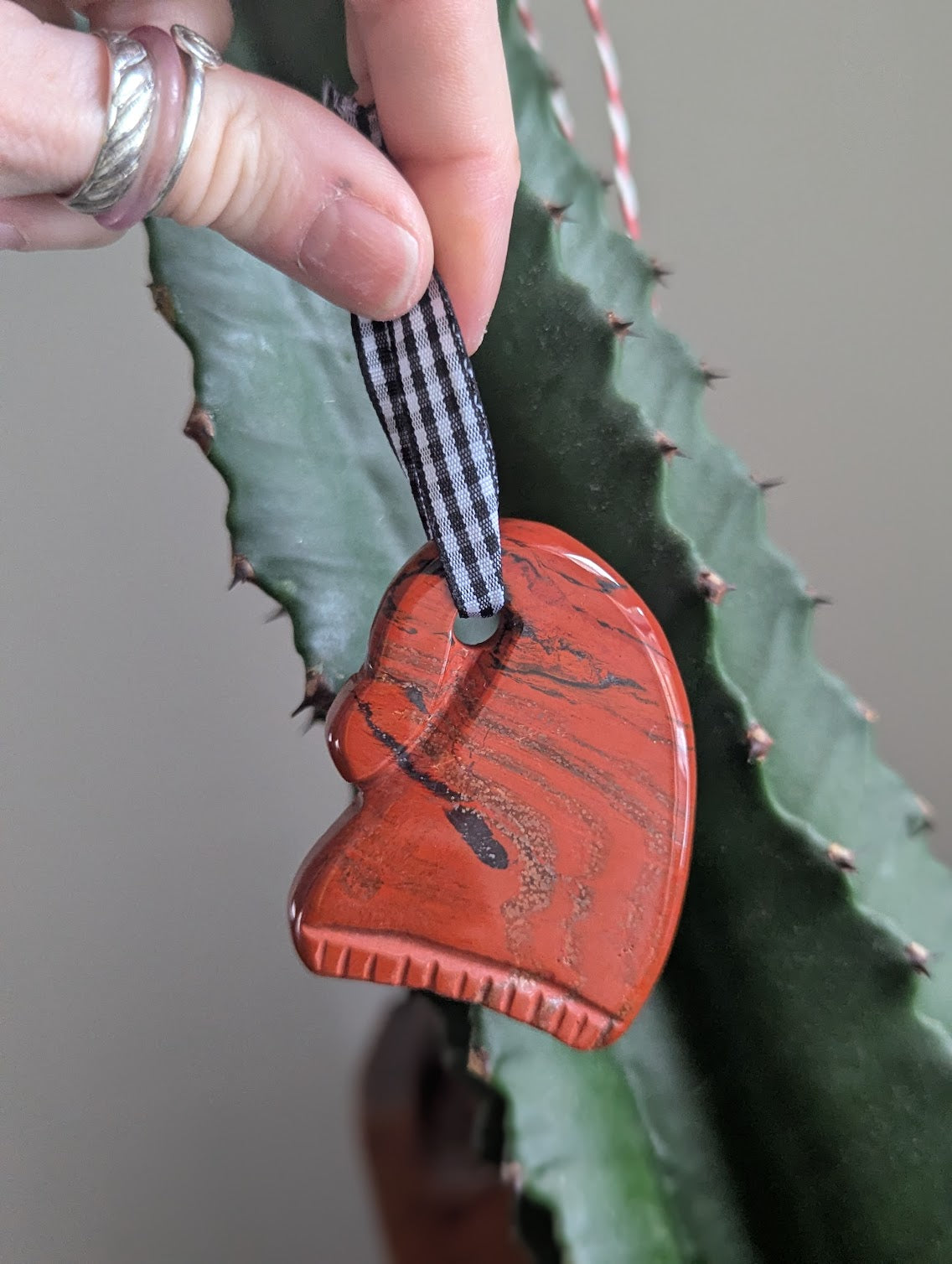 Red Jasper Santa Hat Christmas Decoration (Various Colors Available)